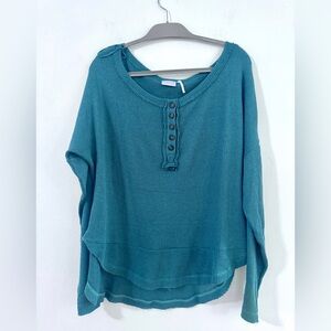 Urban Outfitters Teal Button-Up Top